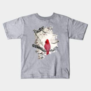 Red Robins Winter Kids T-Shirt